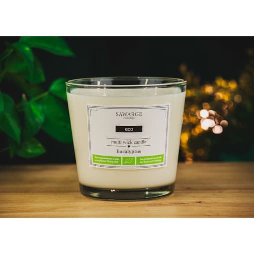 Ekologiczna Zapachowa Świeca Sojowa /70h/ Eucalyptus 800 g