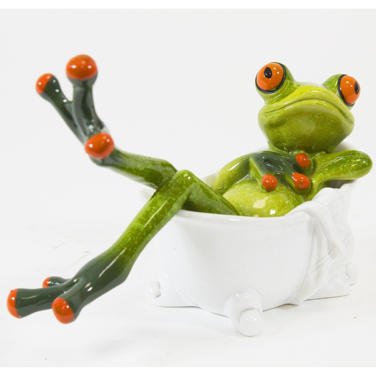 Figurka - żaba w wannie 10,515,5x6 cm RANE w kąpieli