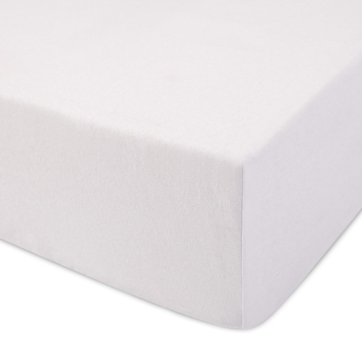 Prześcieradło z bawełny jersey z gumką 140x200 kolor biały PREMIUM