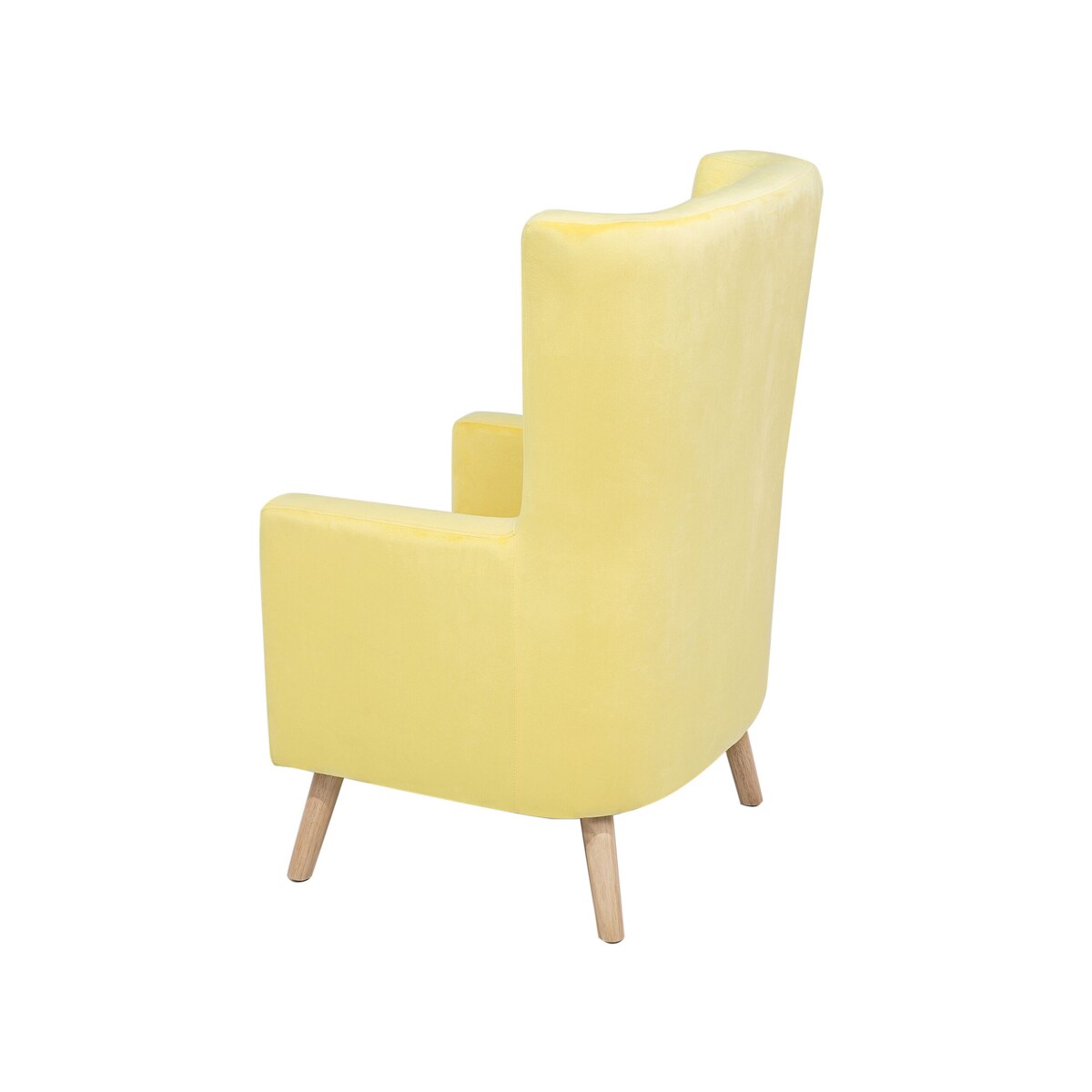 Fotel uszak welurowy żółty ONEIDA
