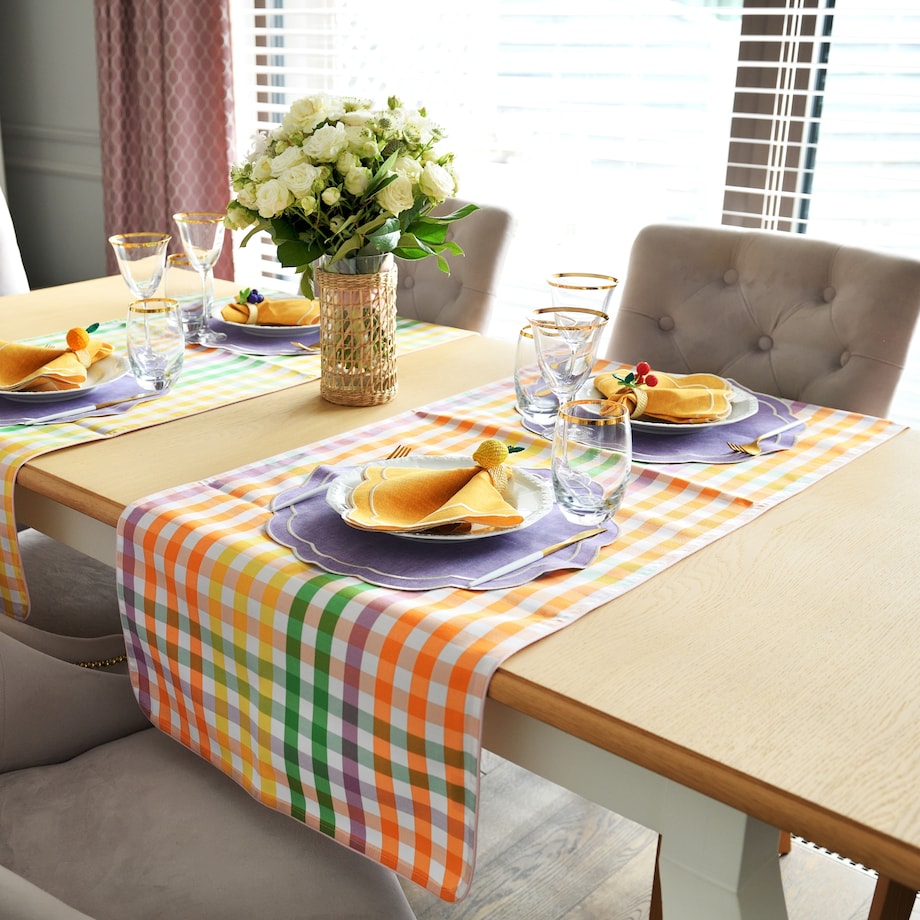 Bieżnik Rainbow Gingham 50x150