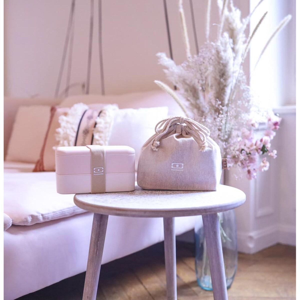 Lunchbag Natural cream M Pochette, 19 x 18 x 10 cm, Monbento