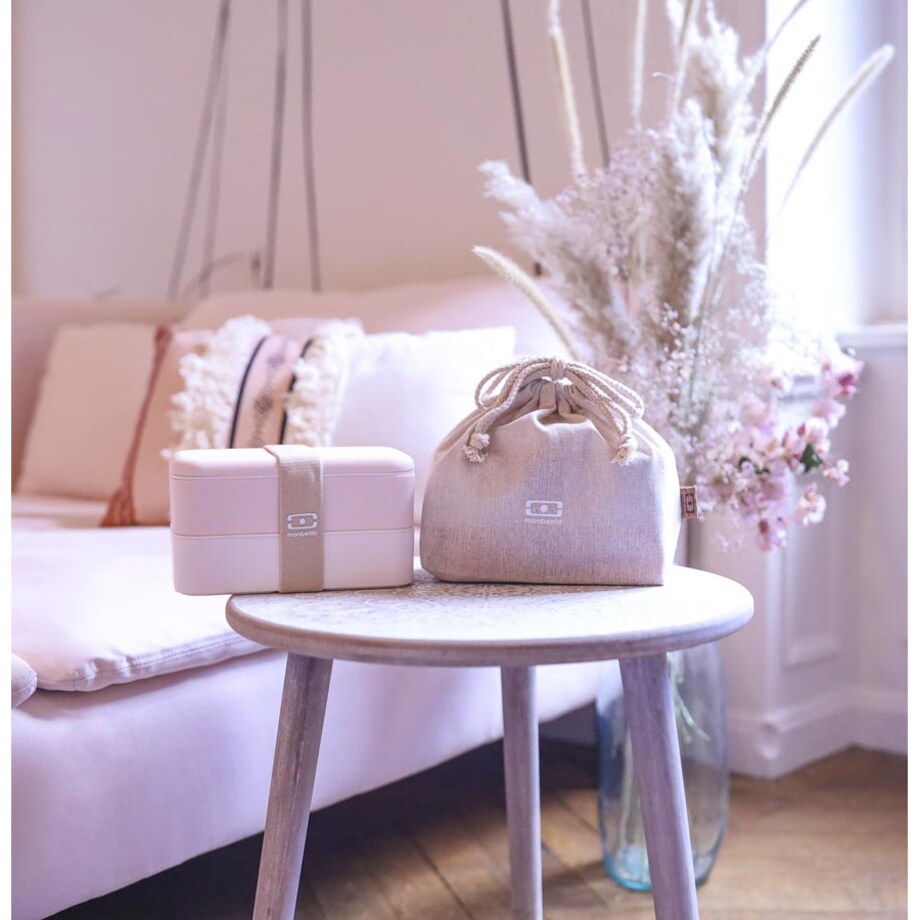 Lunchbag Natural cream M Pochette, 19 x 18 x 10 cm, Monbento