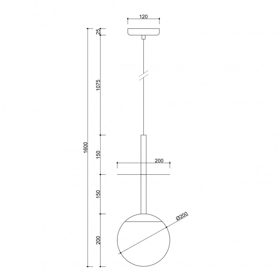 PLAAT A czarna sufitowa lampa wisząca