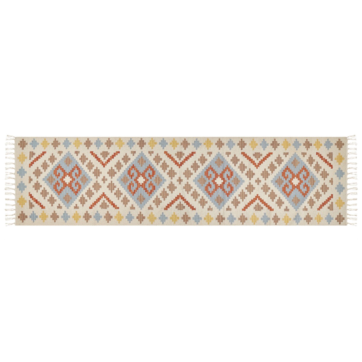 Dywan ATAN Kolorowy 80 x 300 cm Bawełna Kilim