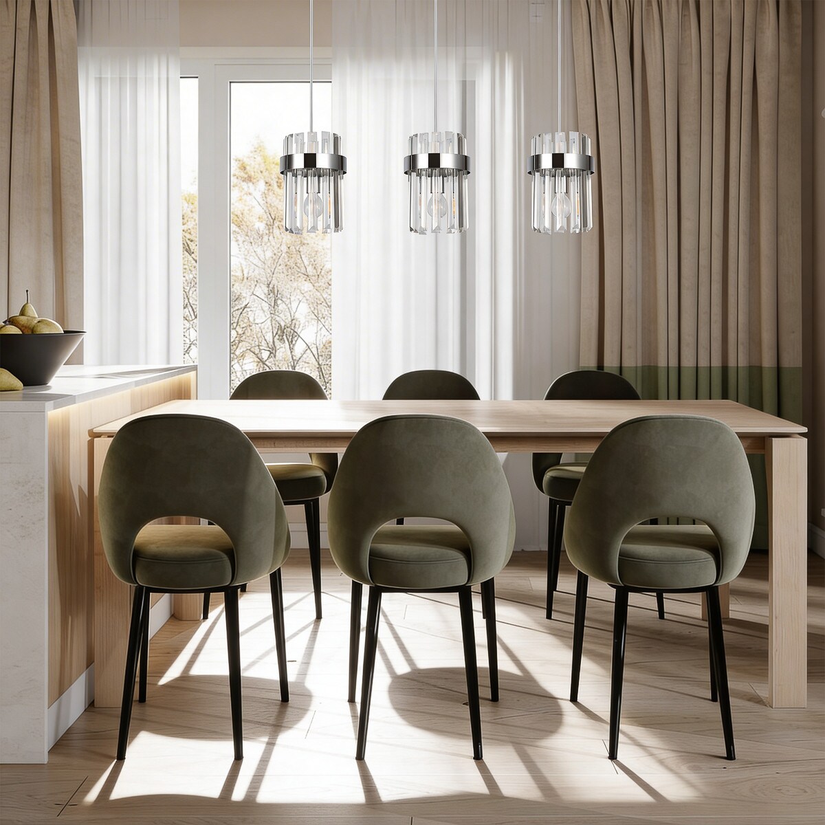 Lampa sufitowa wisząca Light Prestige Vetro chrom 3 x E14 1 szt.