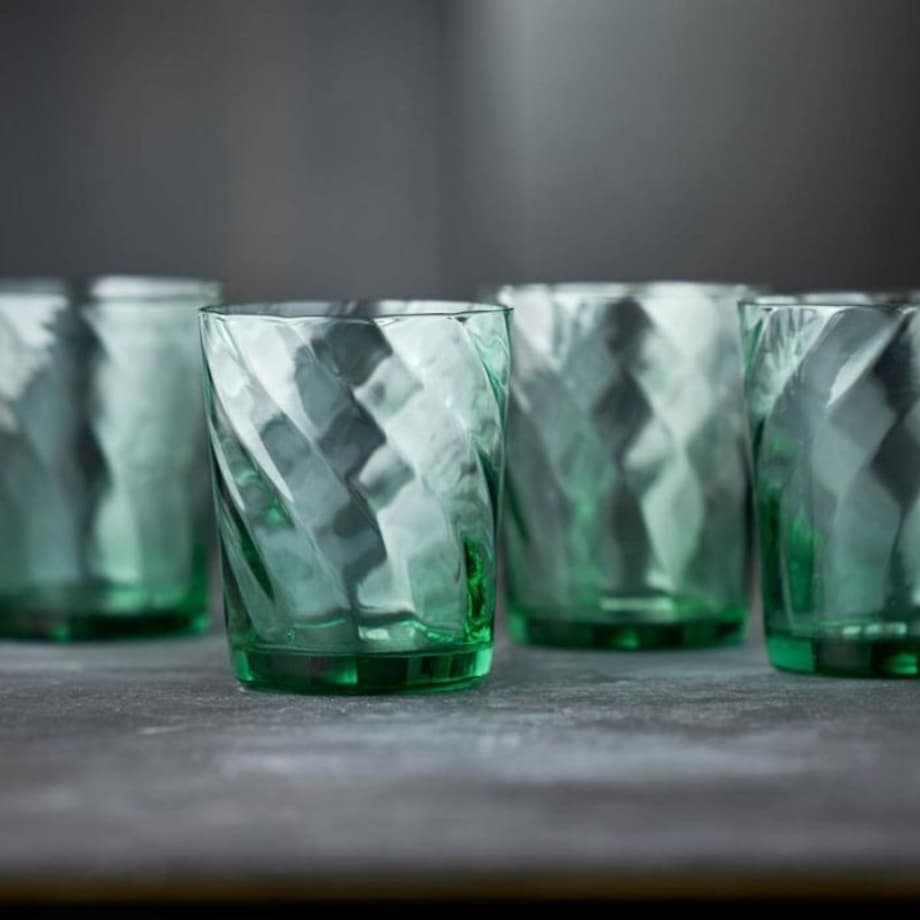 Szklanki do wody 4 szt. Vienna 300 ml zielone 30187