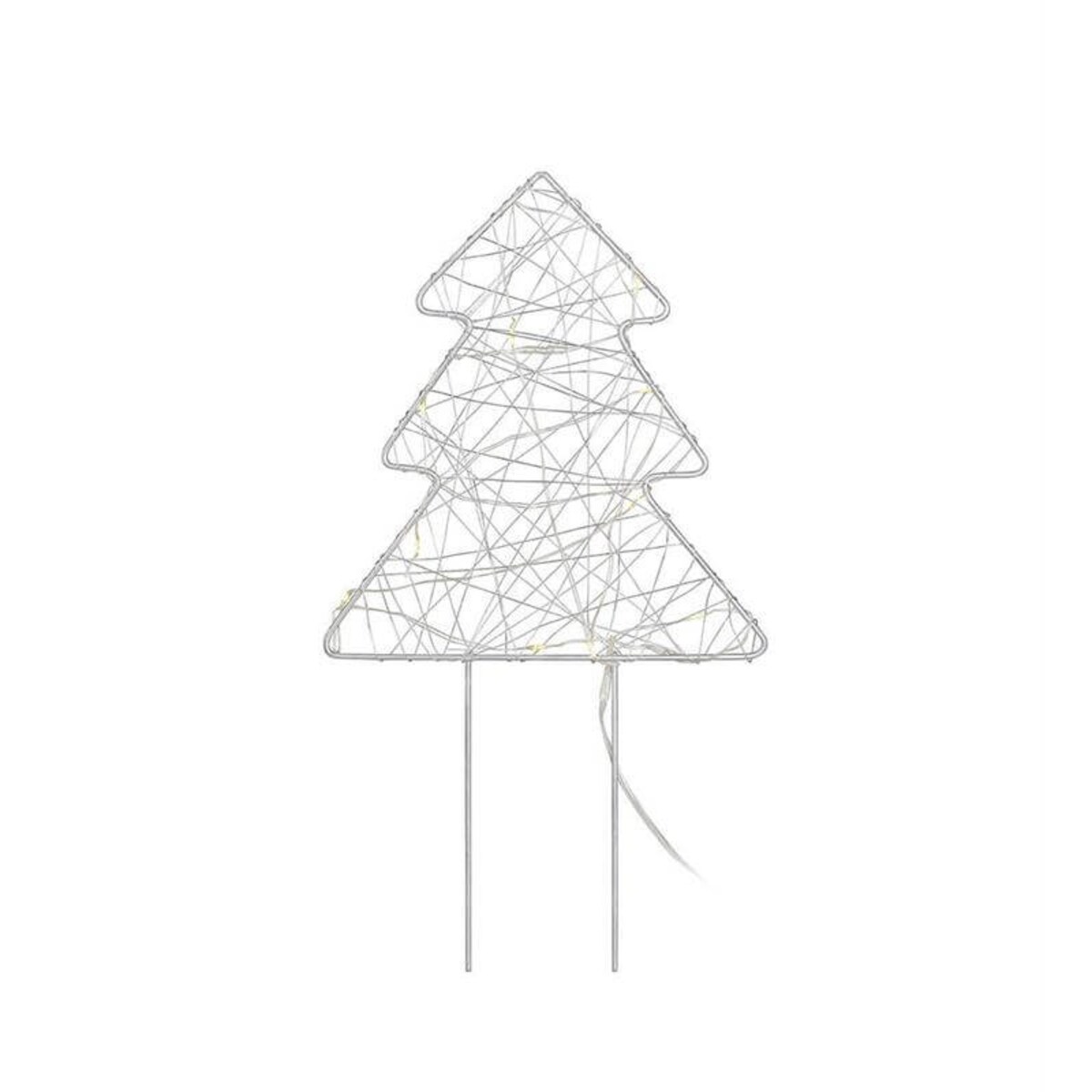 Świąteczna dekoracja LED srebrna choinka 0,3W do salonu ciepła