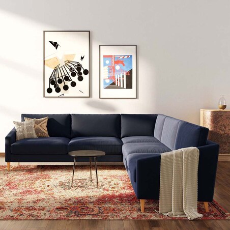 Karoto sofa narożna uniwersalna Granatowa