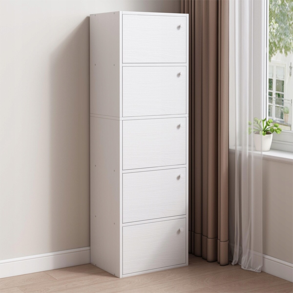 Komoda nowoczesna pojemna szafka duża biała skandynawski loft retro