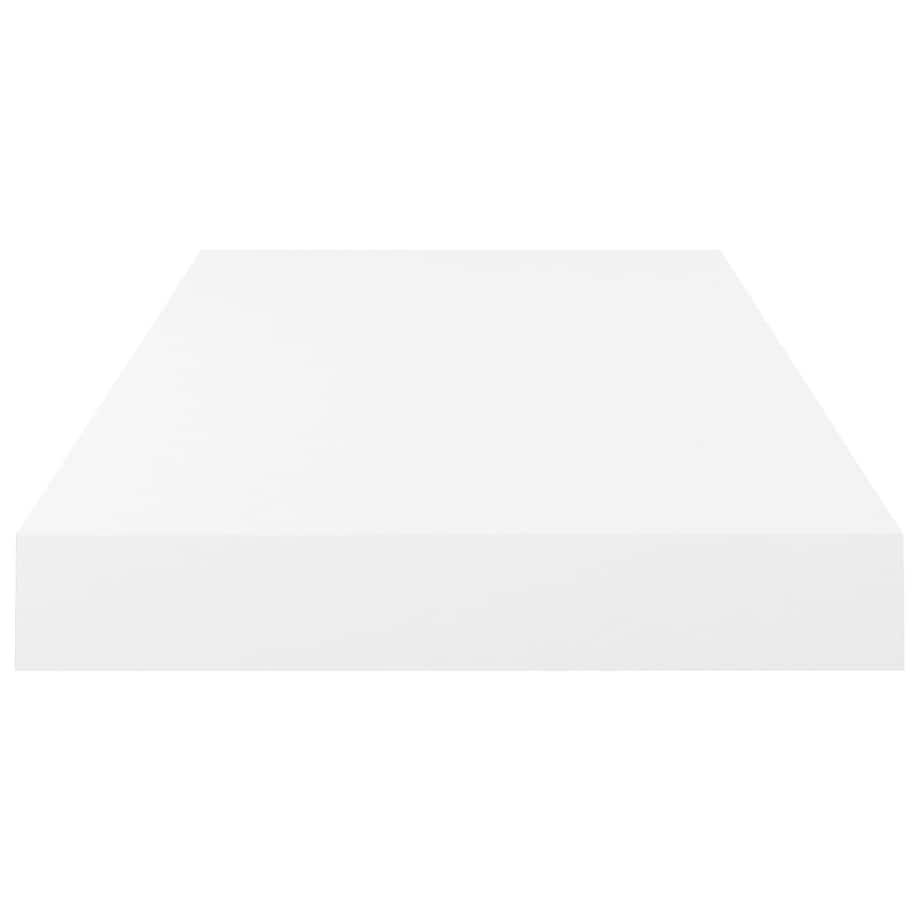 vidaXL Półki ścienne, 4 szt., wysoki połysk, białe, 50x23x3,8 cm, MDF