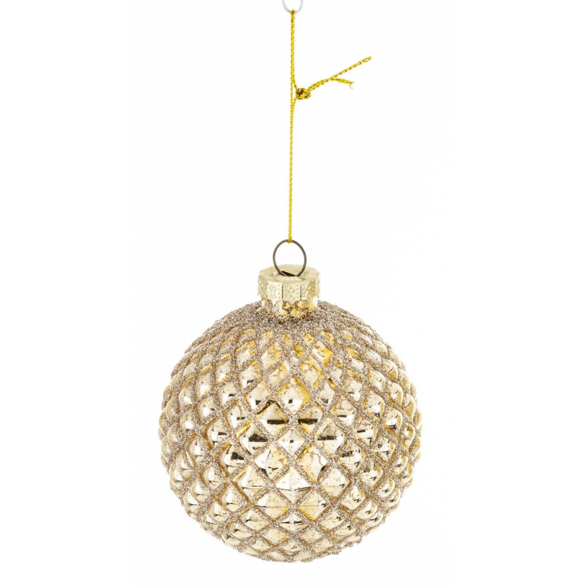 Bombka szklana 2 szt. złote Ø 8 cm RASTER