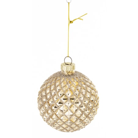 Bombka szklana 2 szt. złote Ø 8 cm RASTER