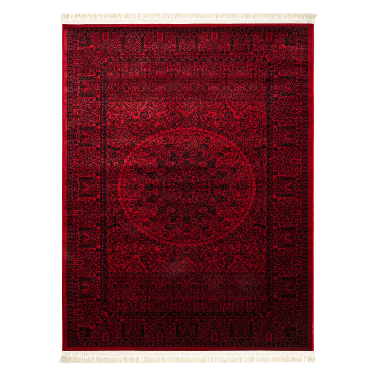 Dywan ORIENT 6039 bordo / czarny Ramka, 200x290 cm