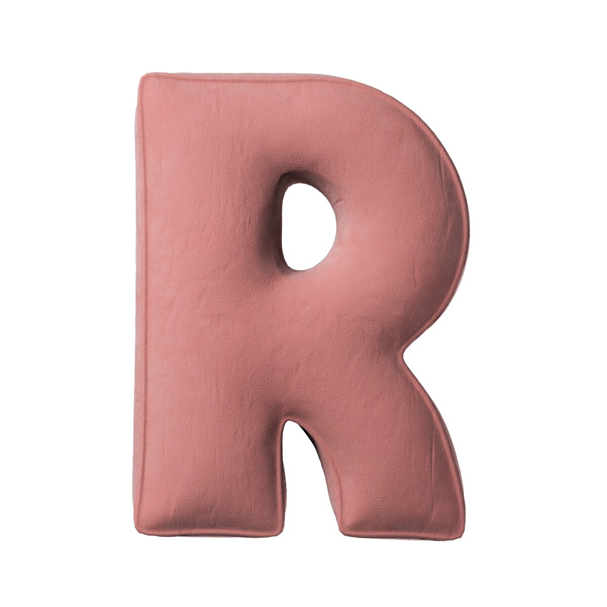 Poduszka literka R, zgaszony koral, 35x40cm, Posh Velvet