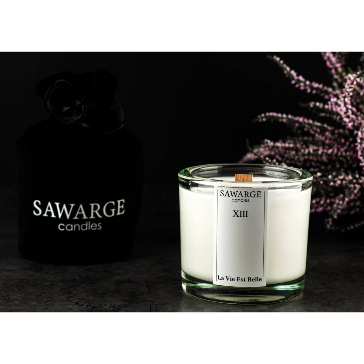 Świeca Zapachowa Sojowa No12 /Drewniany Knot/40h/Czekolada 200g