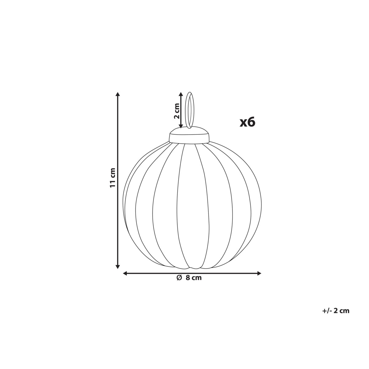 Zestaw 6 bombek szklanych srebrny IVOIRE