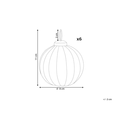 Zestaw 6 bombek szklanych srebrny IVOIRE