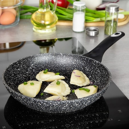 Patelnia granitowa 30cm indukcja gaz KLAUSBERG Marmo Gold