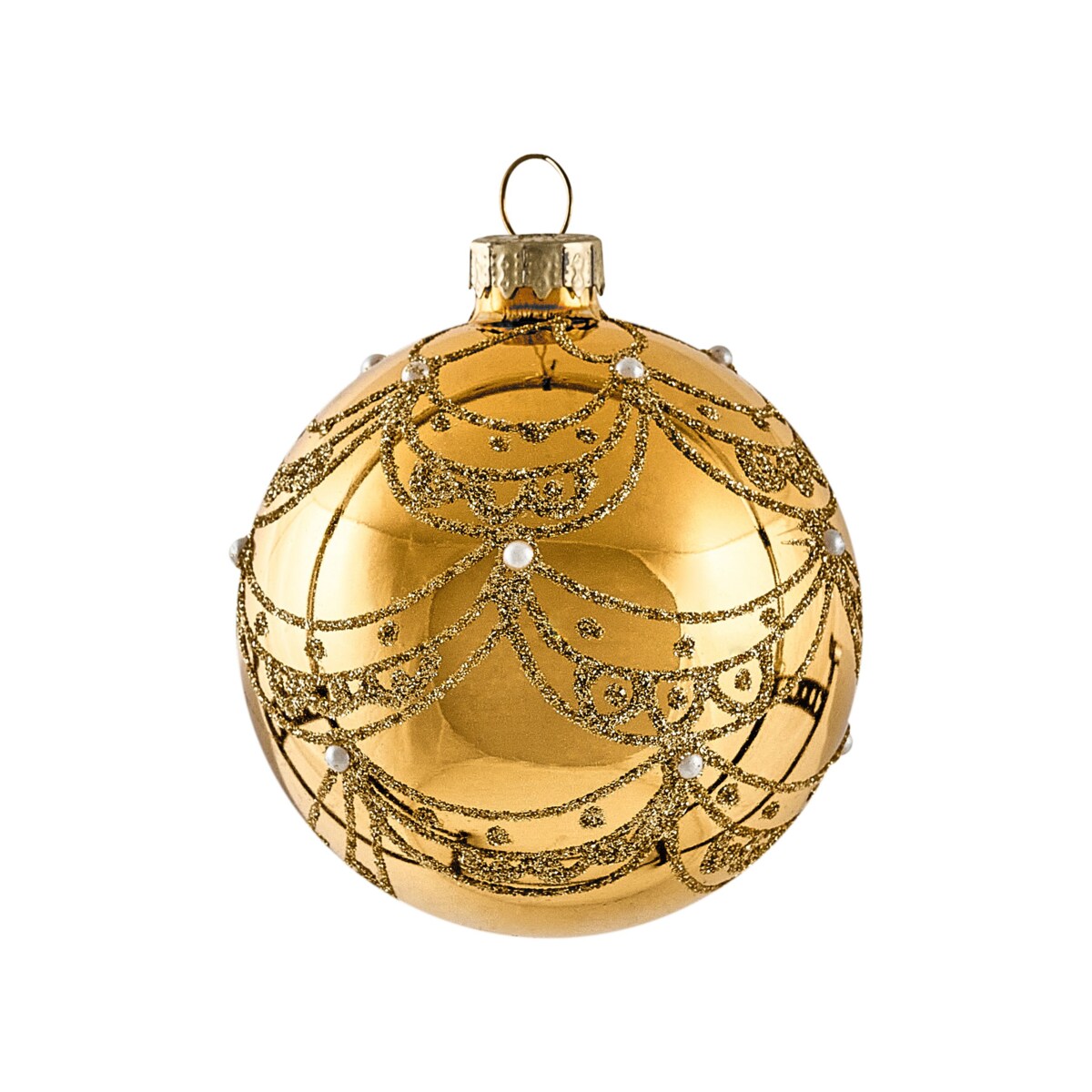 Zestaw 35 bombek ICEDROP Szkło Niebieski/ złoty