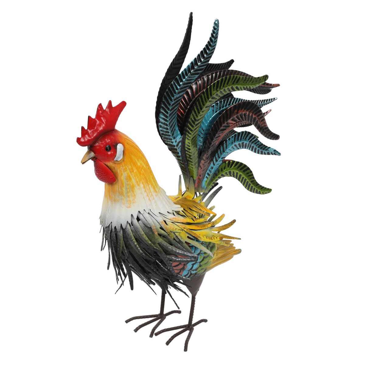 Metalowa figurka ogrodowa kogut, 40 cm