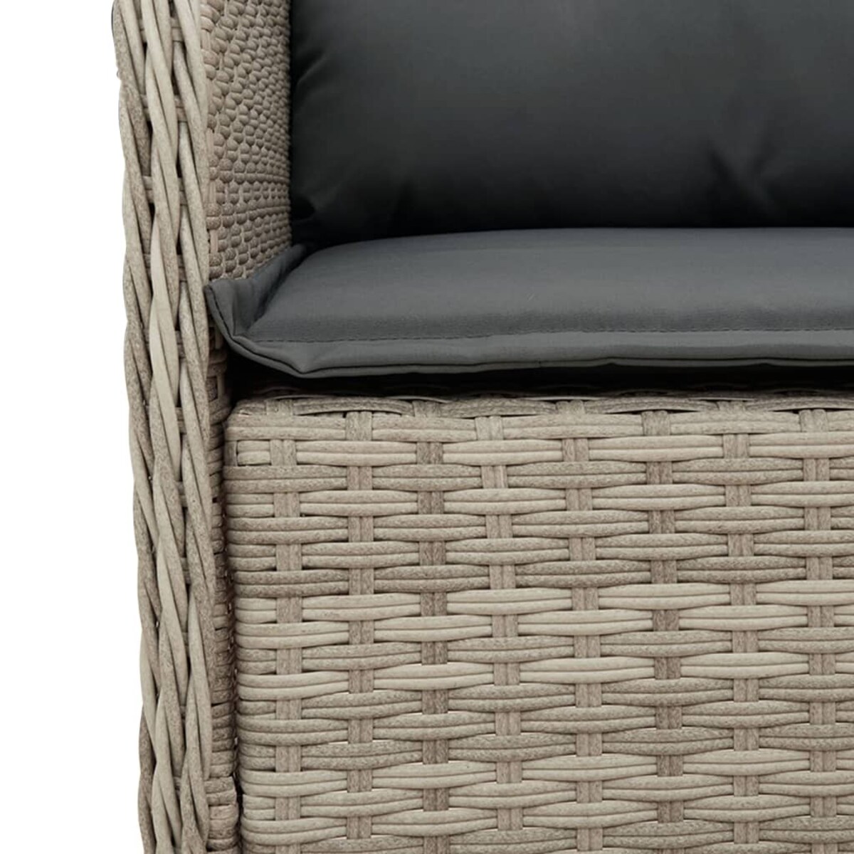 vidaXL Krzesła ogrodowe z poduszkami, 2 szt., jasnoszare, rattan PE