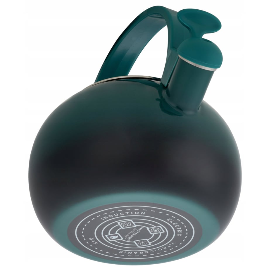 Czajnik Emaliowany Retro 2.2L Zielony Z Gwizdkiem Stal Węglowa Indukcja Gaz