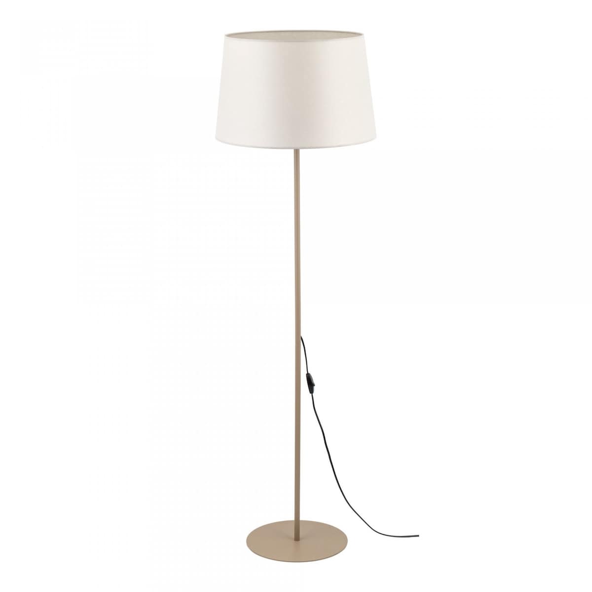 Lampa podłogowa TK Lighting MAJA SABIA 16180 beżowa E27 148 cm, tekstylny klosz do salonu i sypialni