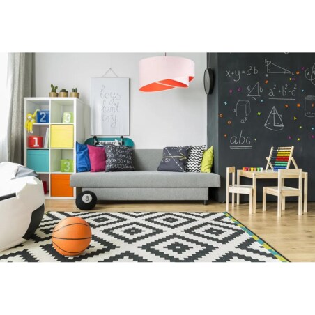 Lampa wisząca GEMSTONE WHITE biała/pomarańczowa