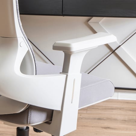 Biurowe Krzesło Obrotowe Ergonomiczne Fotel Tapicerowany Szary CARET 2