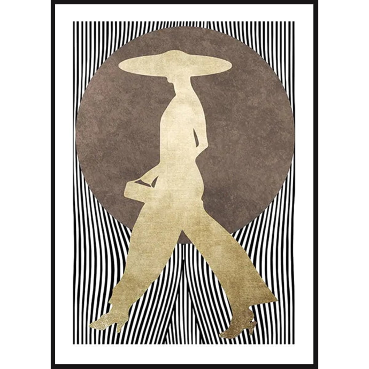 Poster Story, Plakat, Obraz - Modna Złota Kobieta, wymiary 42 x 60 cm