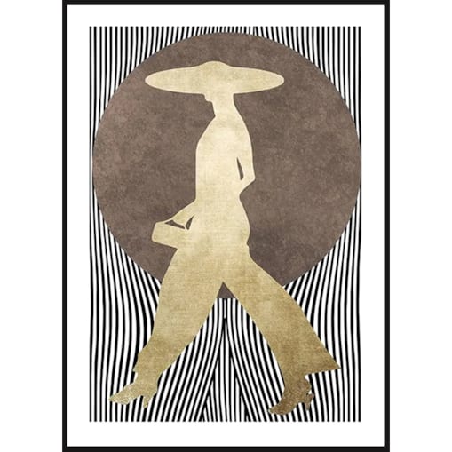 Poster Story, Plakat, Obraz - Modna Złota Kobieta, wymiary 42 x 60 cm