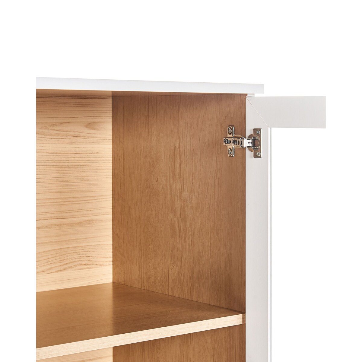 Witryna ze szklaną gablotą 80 cm biała TINGLEDALE