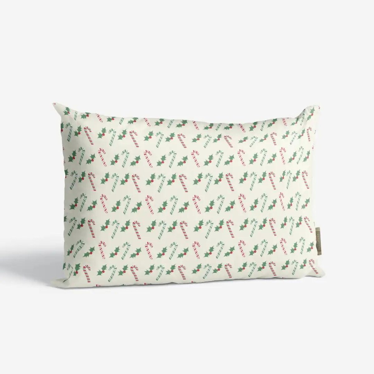 Poduszka świąteczna - Laski świąteczne i jemioła