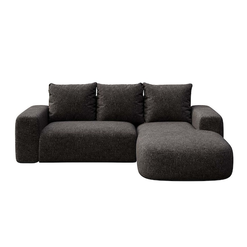 Monce Sofa narożna prawa antracytowa