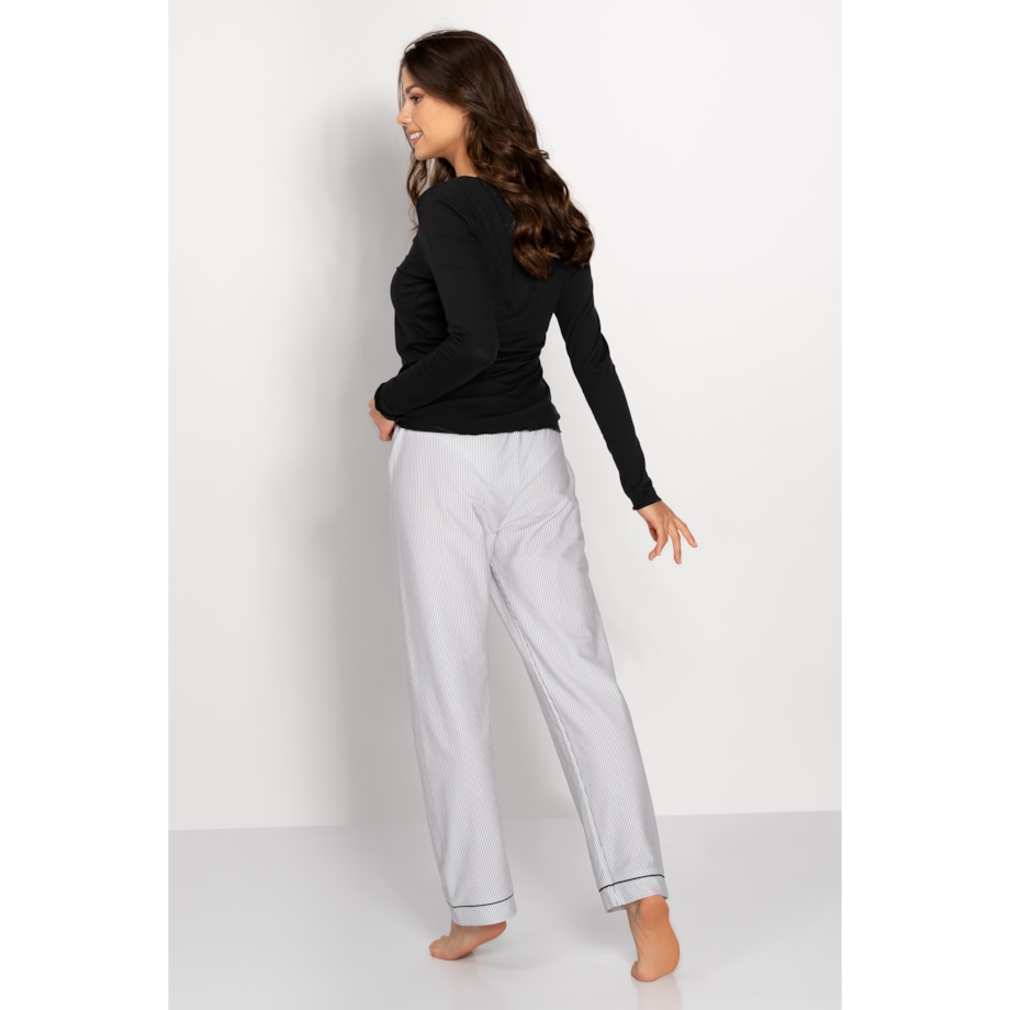 Piżama Simple Beauty Black-Grey, M