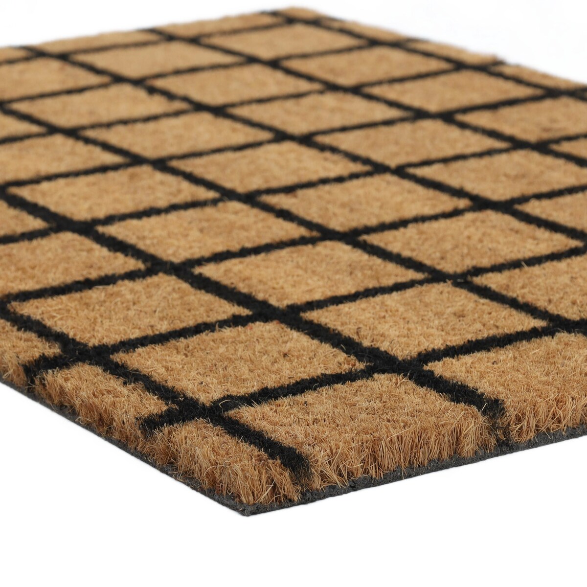 Wzorzysta wycieraczka z włókna kokosowego, 59 x 39 cm