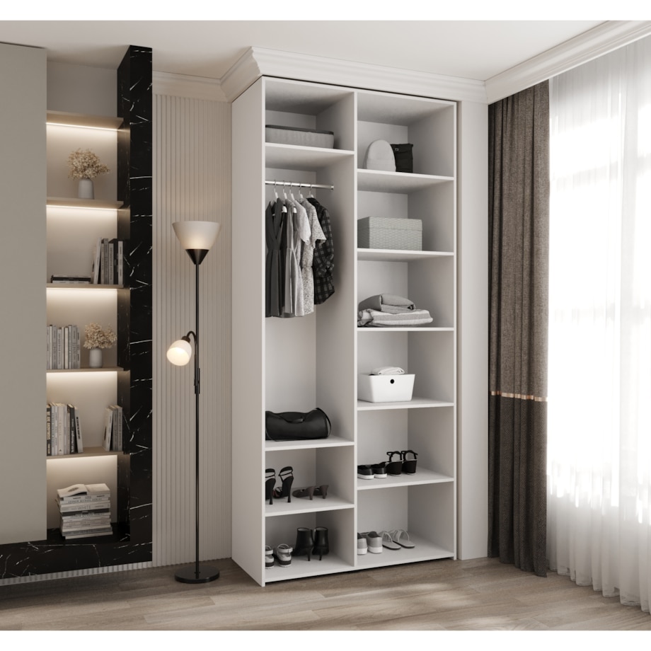 Szafa trzydrzwiowa Como 3 130 gł.50 biały+złoty