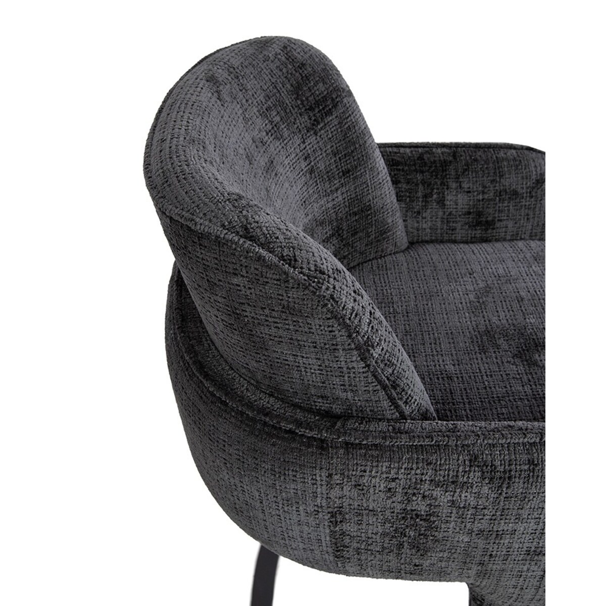 Krzesło tapicerowane BORA czarne