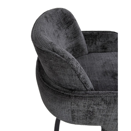 Krzesło tapicerowane BORA czarne