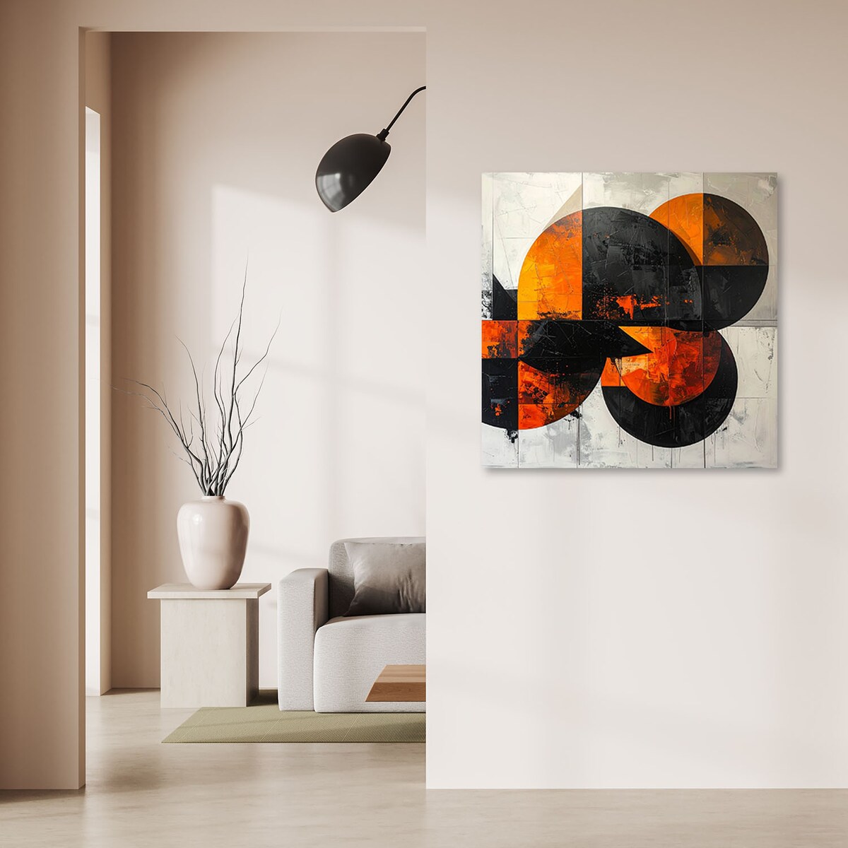 Obraz do salonu biura kuchni, Abstrakcyjne koła kształty pomarańczowy