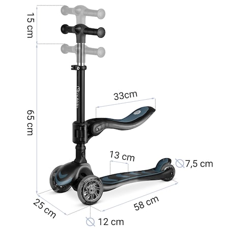 Hulajnoga trójkołowa dla dzieci Nukido Flippo balansowa siedzisko 765801
