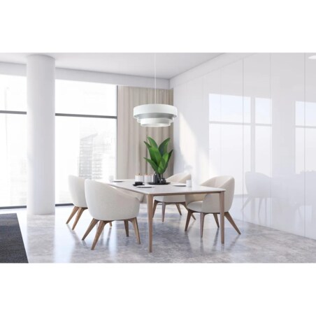 Lampa wisząca TRIO MIX biała/srebrna