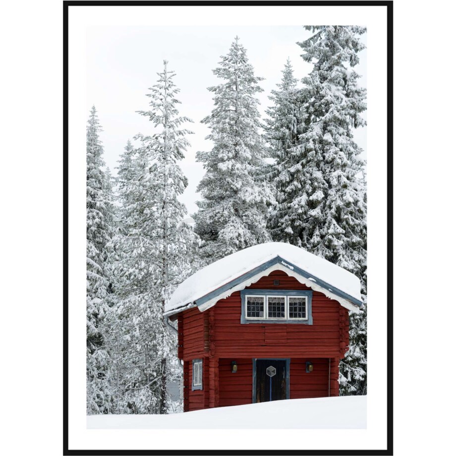 Poster Story, Plakat, Obraz - Zimowy Domek, wymiary 60 x 84 cm