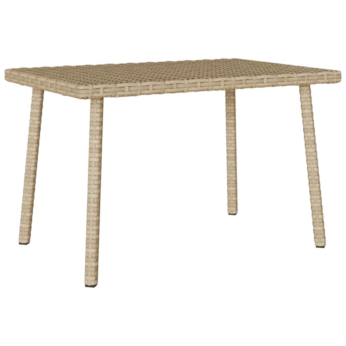 vidaXL Stolik kawowy ogrodowy prostokątny beżowy 60x40x37cm polirattan