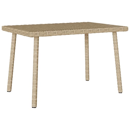 vidaXL Stolik kawowy ogrodowy prostokątny beżowy 60x40x37cm polirattan