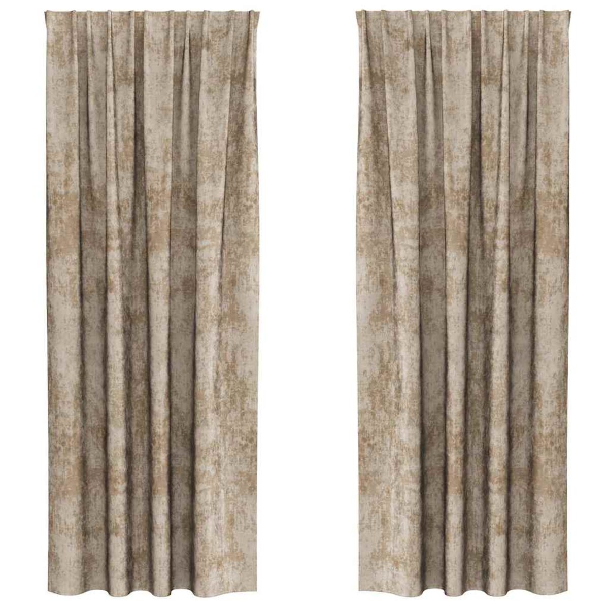 vidaXL Zasłona z zasłonami 2 pcs szampański 245 x 140 cm Aksamit