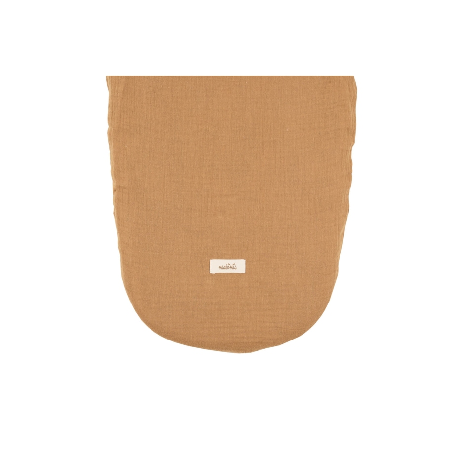 Prześcieradło muśłinowe do gondoli/kosza mojżeszoweg natural/camel 2 pack