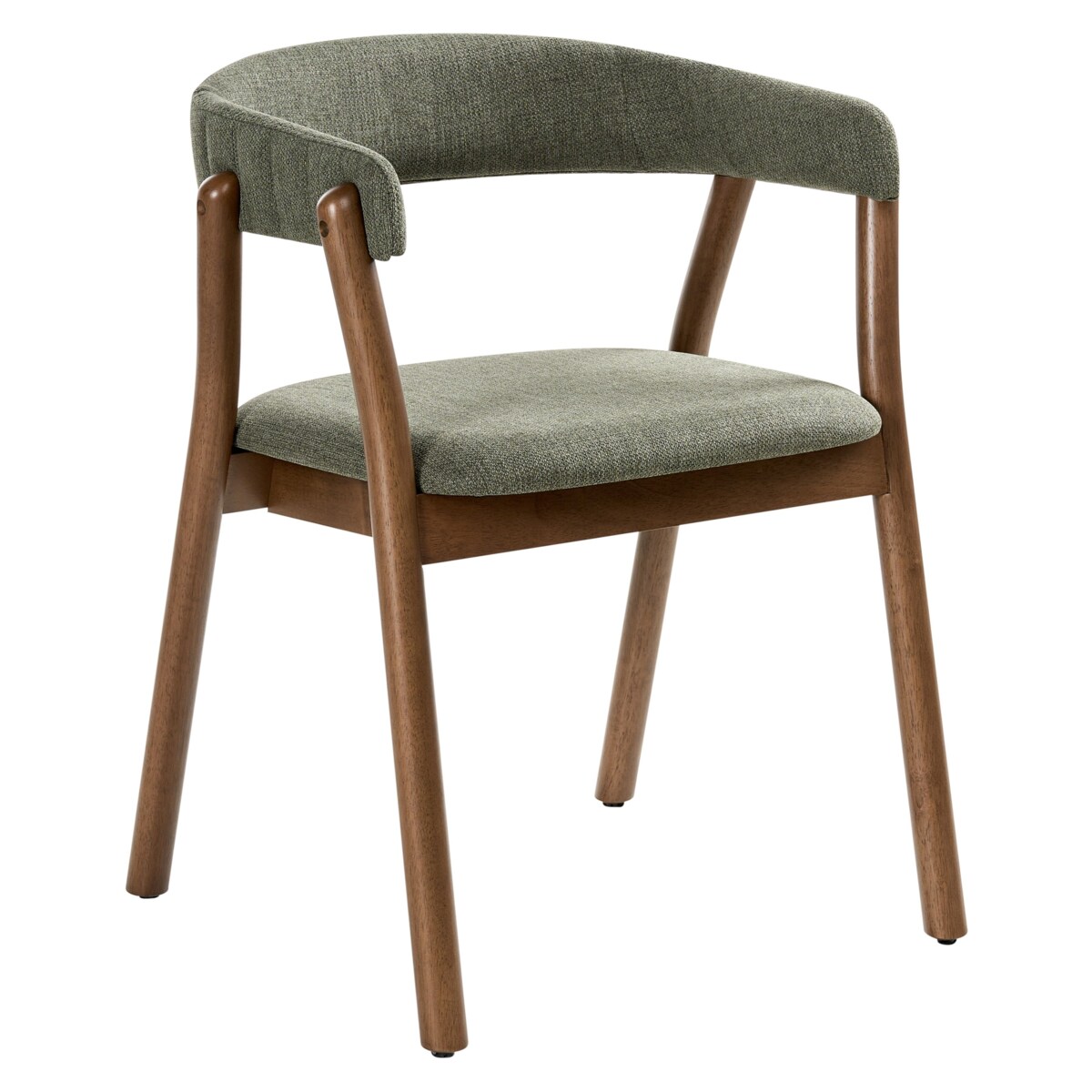 Zestaw 2 krzeseł do jadalni MYLO Ciemny brąz/ zielony