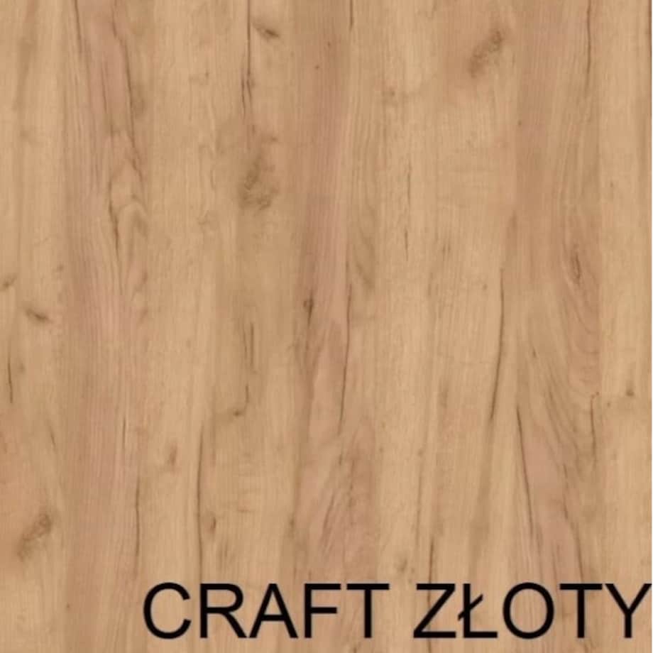 Stół rozkładany 200/300 craft złoty + n. białe